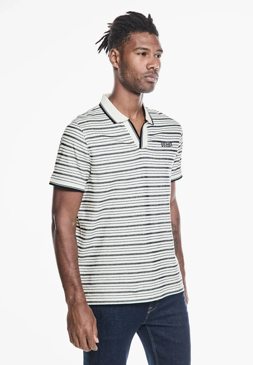 

Рубашка-поло STREET ONE MEN из чистого хлопка, белый