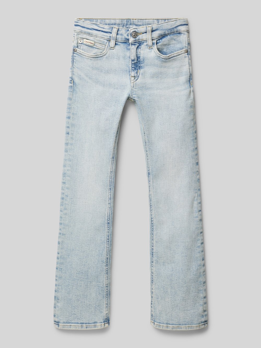 

Расклешенные джинсы с пятью карманами Calvin Klein Jeans, светло-голубой