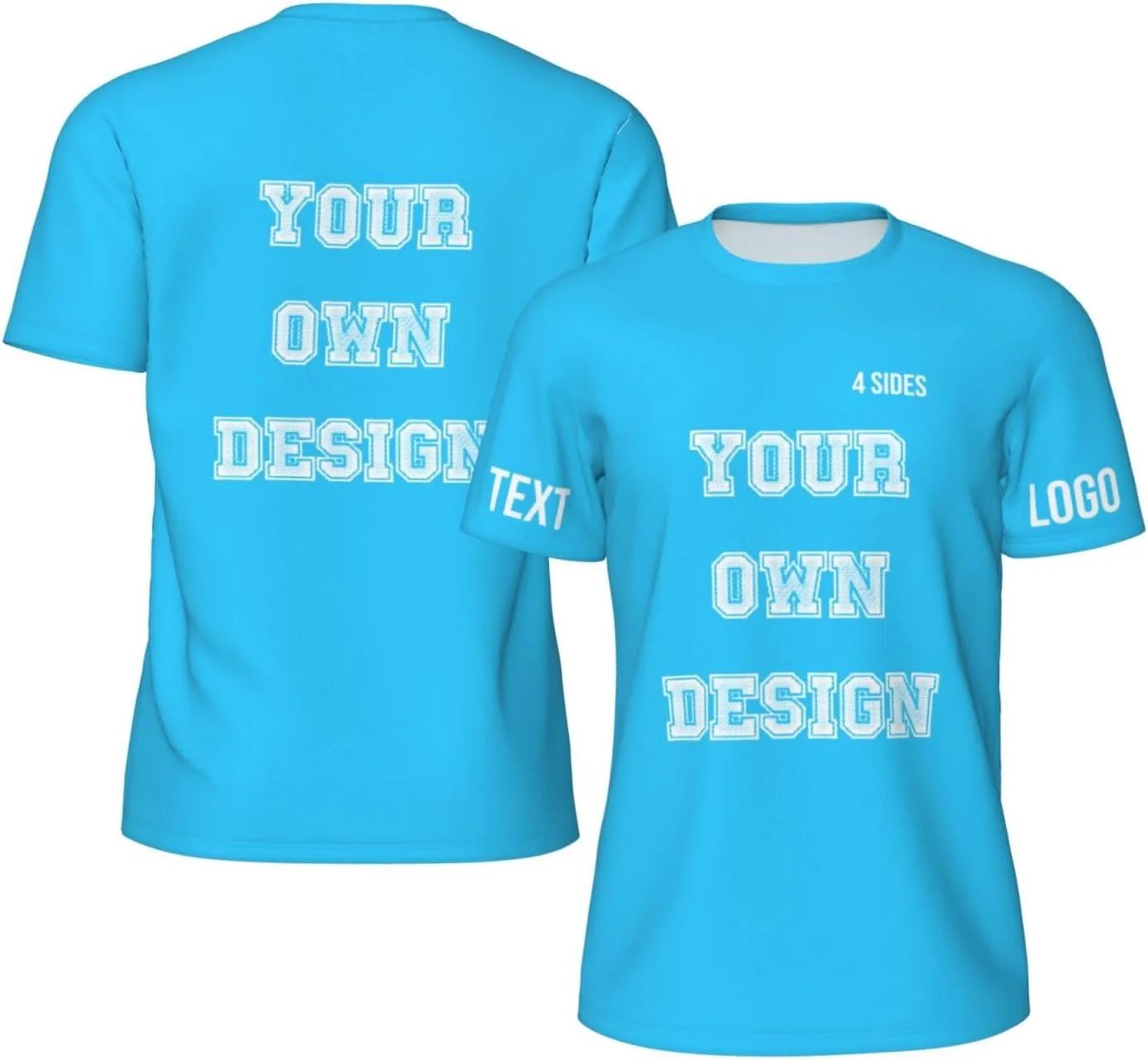 

Футболка Custom с принтом на 4 сторонах, мужская, с логотипом