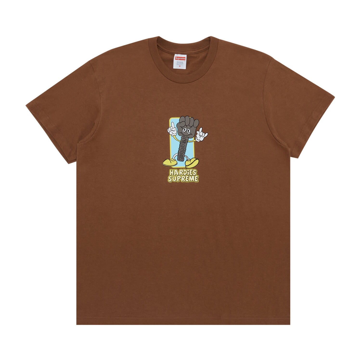 

Футболка с болтом Supreme x Hardies, коричневая, Коричневый, Футболка с болтом Supreme x Hardies, коричневая