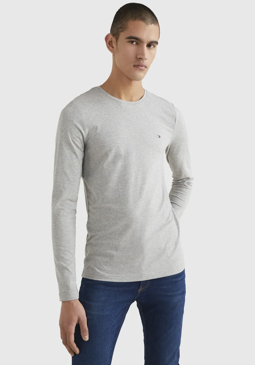 

Рубашка Tommy Hilfiger с длинными рукавами "STRETCH SLIM FIT LONG SLEEVE", из органического эластичного хлопка, серый