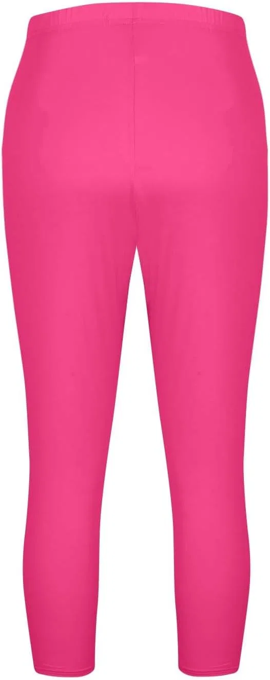 Женские капри для активного отдыха, эластичный пояс, легкие, Hot Pink — фото 4