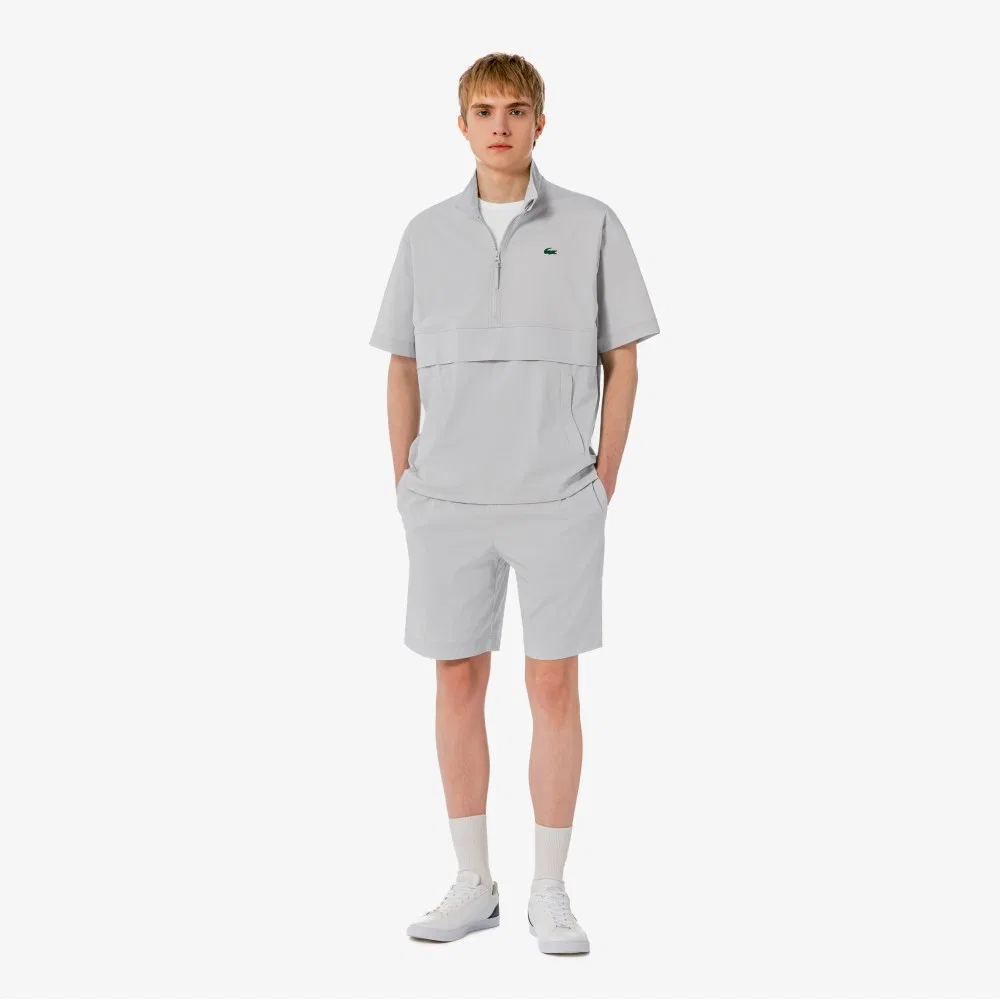 Мужские эластичные шорты из тканого материала светло-серые от Lacoste