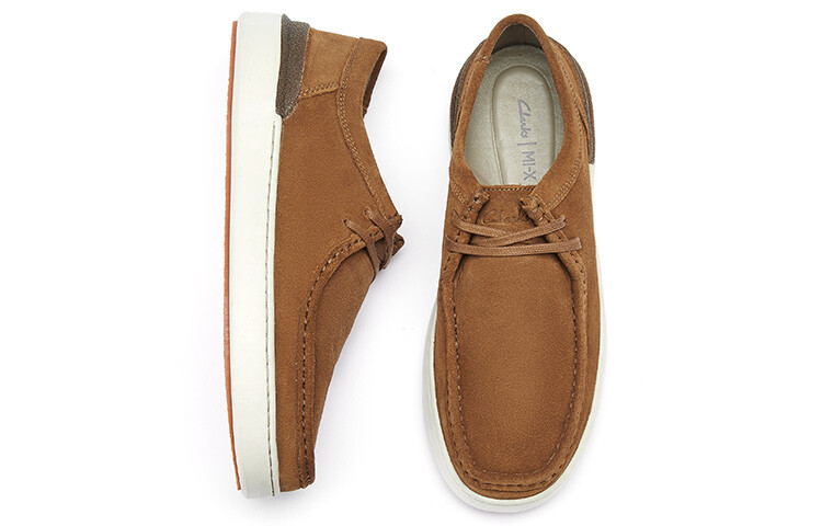 Мужские повседневные мужские низкие пшеничные Clarks — фото 4