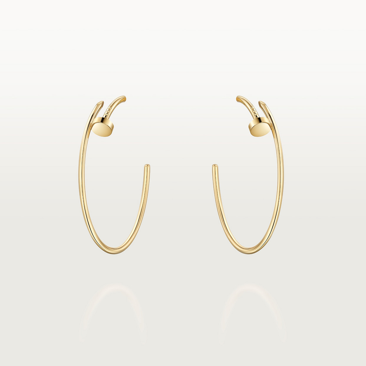 

Серьги Cartier Créoles Juste un Clou, большая модель, желтое золото