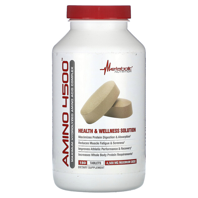 

Metabolic Nutrition, Amino 4500, 180 таблеток