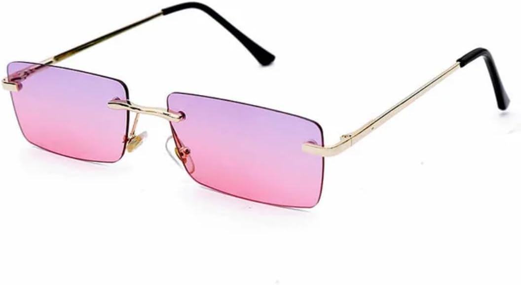 

Женские солнцезащитные очки в стиле ретро, ​​мужские солнцезащитные очки без оправы, поляризованные, женские, с градиентным стеклом, защита от УФ-излучения UV400 SZVVBKK, Rainbown