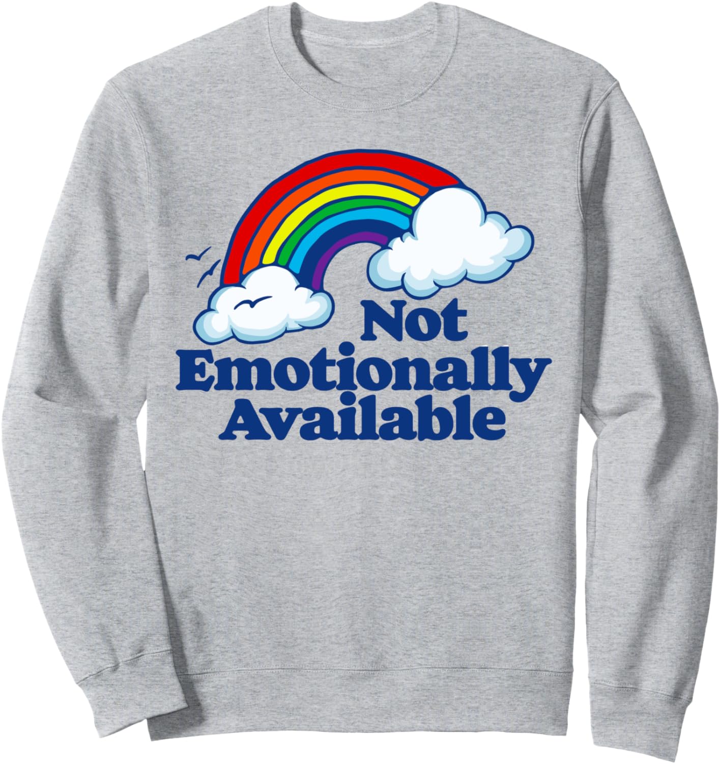 

Недоступна для эмоционального контакта. Забавная толстовка в стиле ретро 80-х с радужными надписями The Robot Ranger - Fun Apparel & Gifts, серый