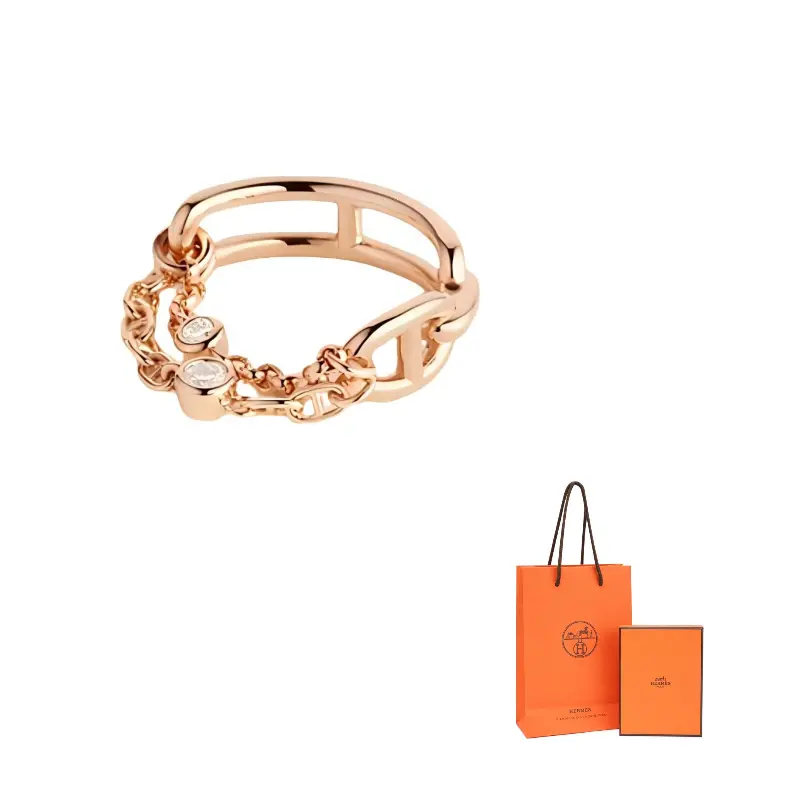 

HERMES 18K розовое золото кольца женские золотые