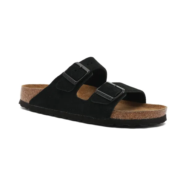Кожаные тапочки Arizona sfb vl Birkenstock, черный