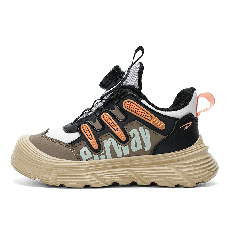 

Кроссовки для бега с низким верхом, противоскользящие, амортизирующие, износостойкие, детские DEERWAY, черный/белый