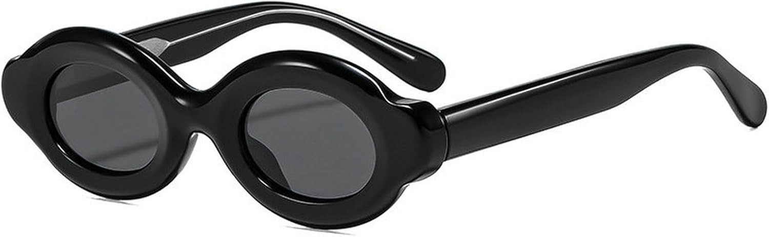 

Солнцезащитные очки COTIA в стиле ретро, ​​овальные и круглые, для женщин и мужчин, поляризованные, с защитой от УФ-излучения UV400, в стиле Y2K, милые, модные, для отдыха на природе летом, Black C1