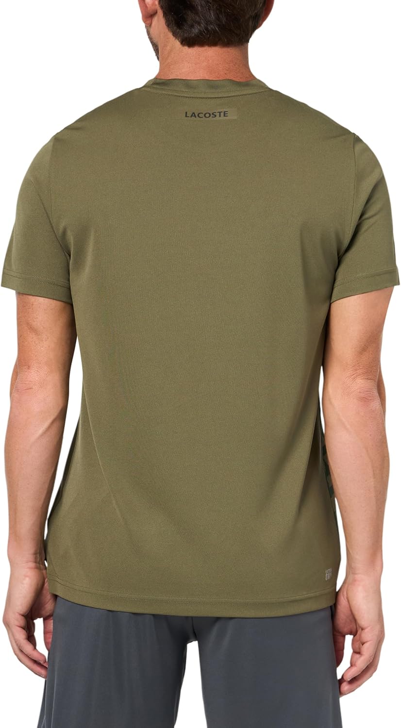 Футболка Lacoste Ultra-Dry, спортивная теннисная, оливковый — фото 2