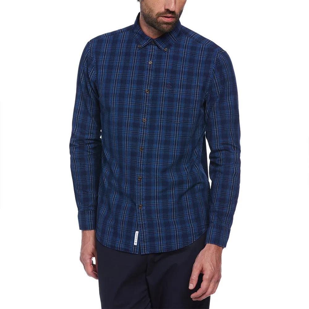 

Рубашка Original Penguin Cotton Indigo Plaid, синий