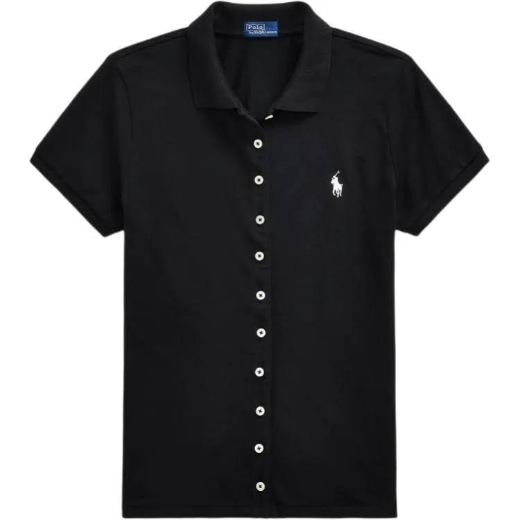 

Polo рубашка с вышивкой пони Polo Ralph Lauren, черный