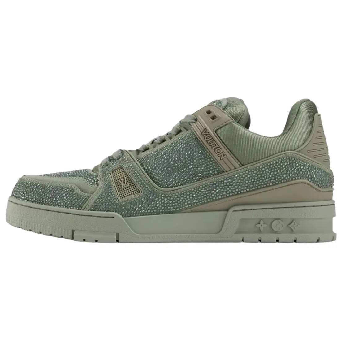Кроссовки для скейтбординга Trainer Low Top унисекс зеленые LOUIS VUITTON, Green