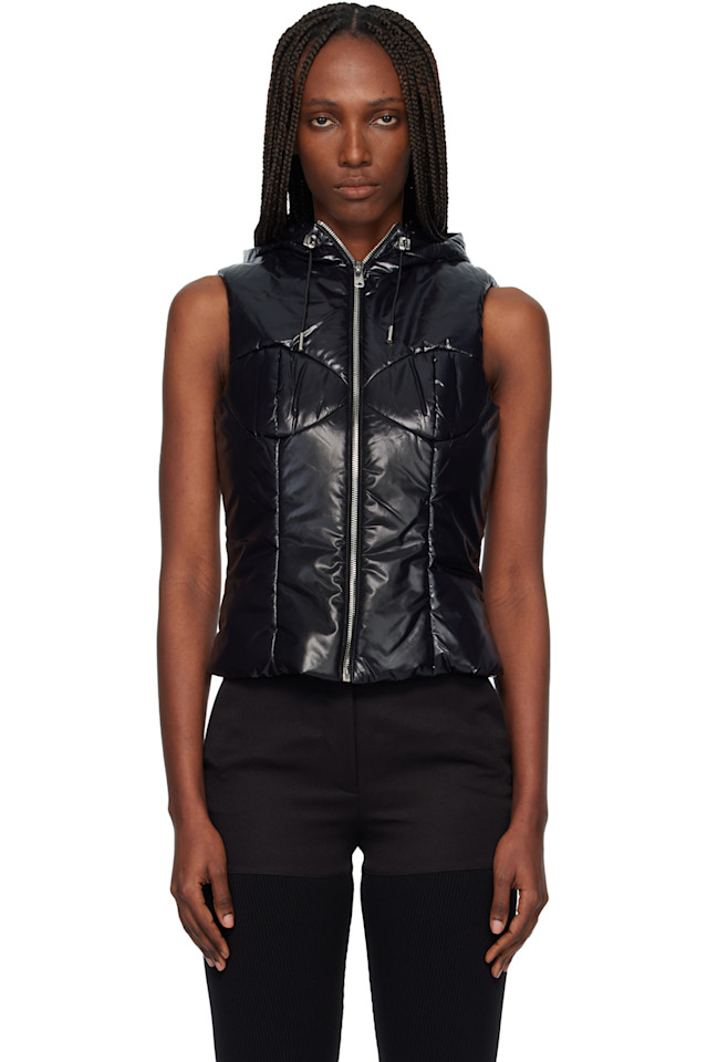 

Пуховый жилет с капюшоном Coperni, черный