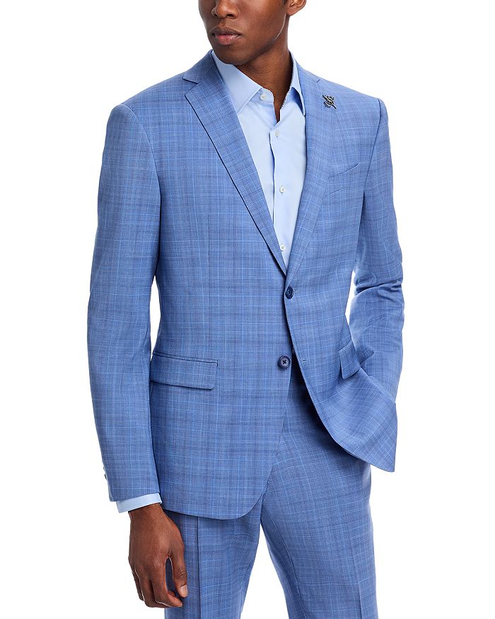 

Пиджак в клетку Slim Fit John Varvatos Star USA, синий