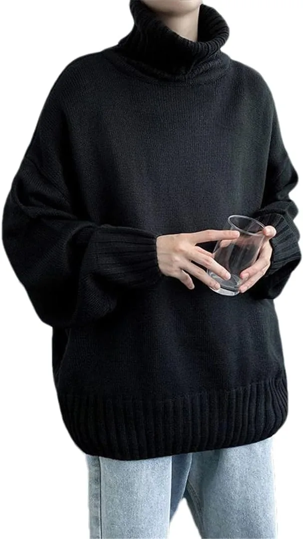 

Мужской свитер с воротником-гольф из шерсти Fnfmrfmr