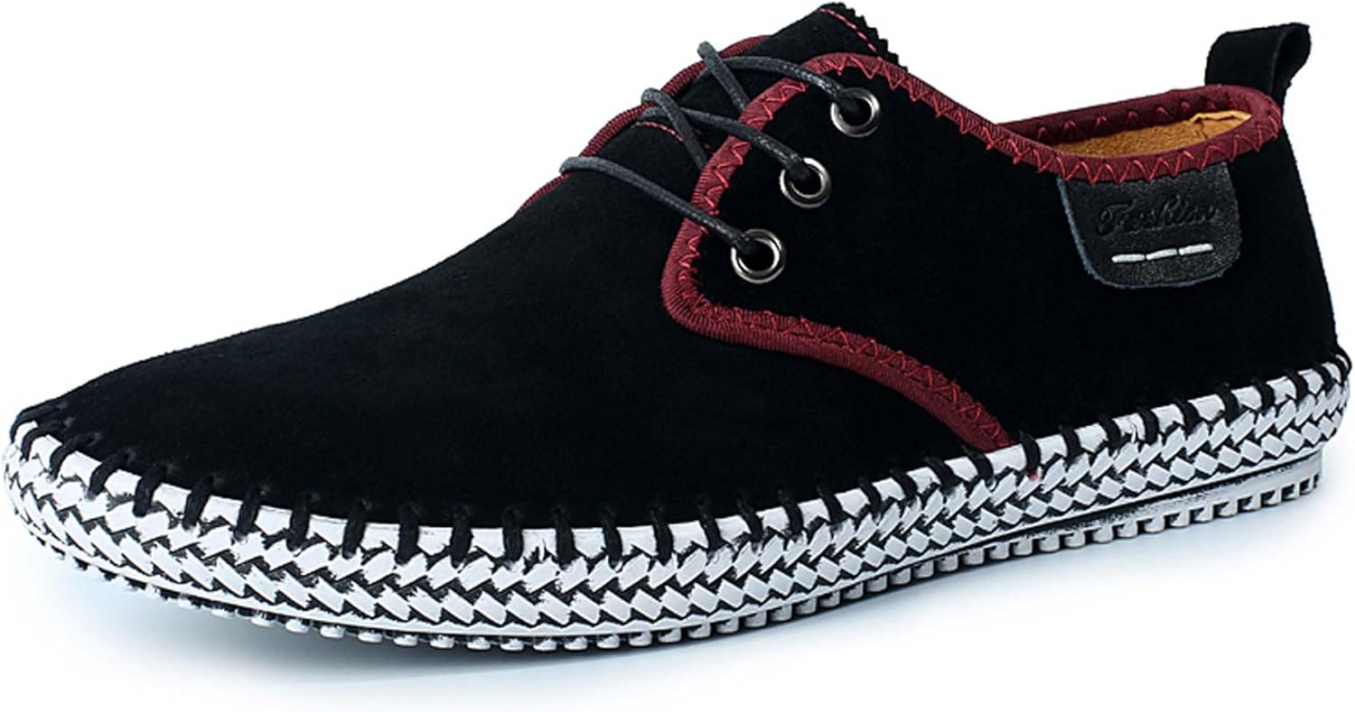 

Мужские повседневные оксфорды Легкие модные лоферы Классические шнурованные деловые офисные туфли Винтажные формальные туфли противоскользящие туфли для вождения Повседневные прогулочные кроссовки Generic, черный