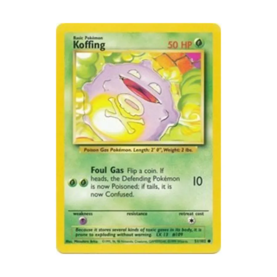 

CCG Коффинг (К) #51, Pokemon - Base Set - Singles