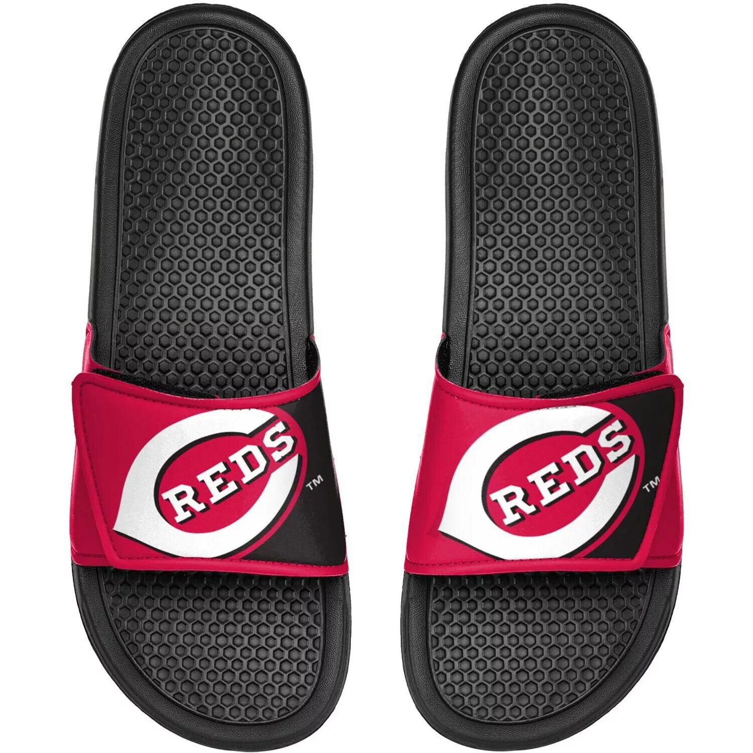 

Молодежные шлепанцы Legacy с цветными блоками и большим логотипом FOCO Cincinnati Reds Unbranded