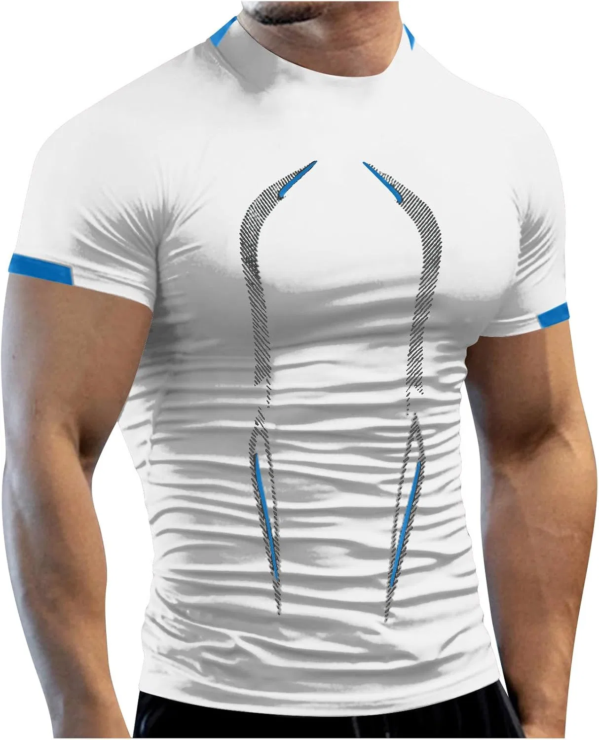 Компрессионная футболка для спорта, White