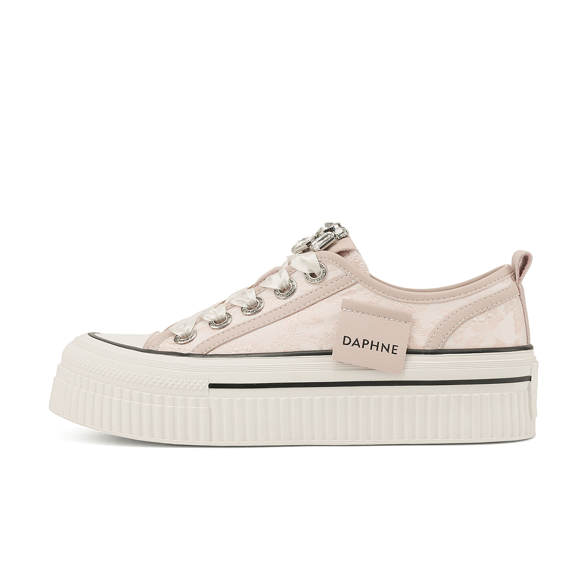 

Кроссовки Daphne Canvas Low-Top, светло-розовый/белый/черный