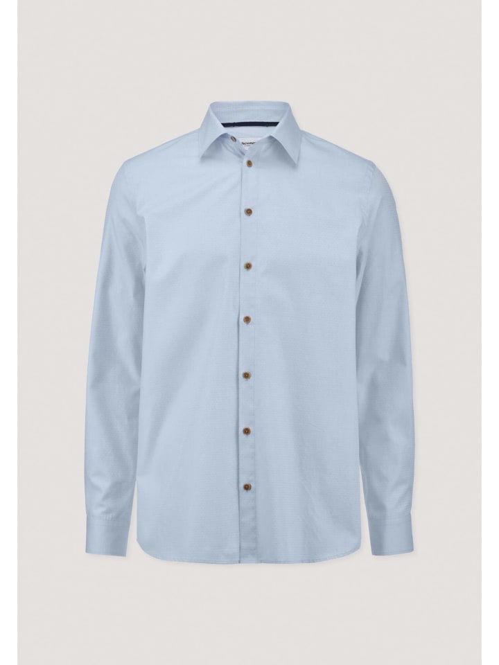 

Рубашка с принтом светло-голубого цвета Hessnatur
