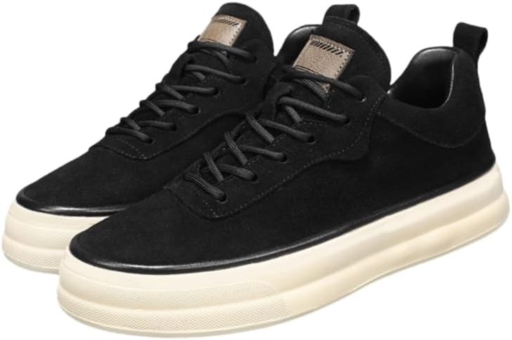 

Мужские стильные кеды однотонного цвета, низкие, удобные, с шнуровкой, спортивные, с ПВХ подошвой, стелькой из ЭВА, с закругленным носком, подходят для повседневной носки и для всех сезонов Hoalox, черный