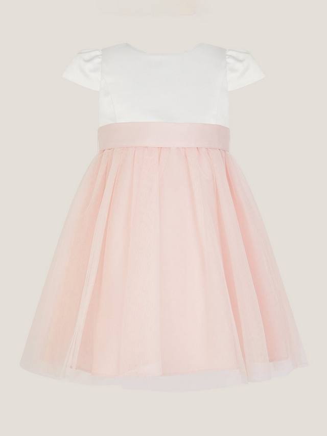 

Детское платье для особых случаев из сатиновой тюли Monsoon, Pink