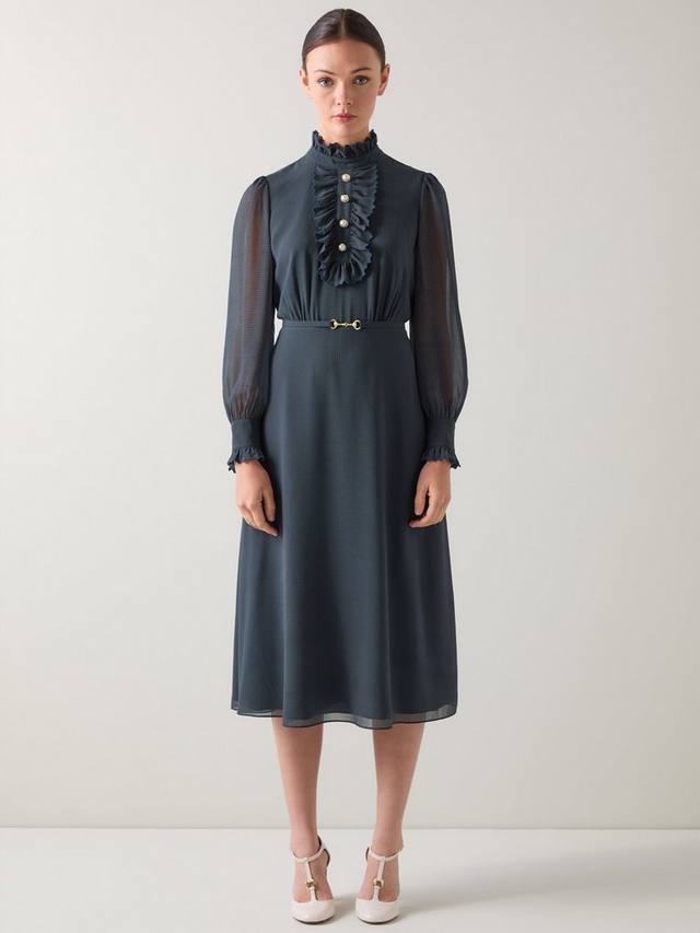 

Платье Sadie с кокеткой в стиле houndstooth L.K.Bennett, Blue