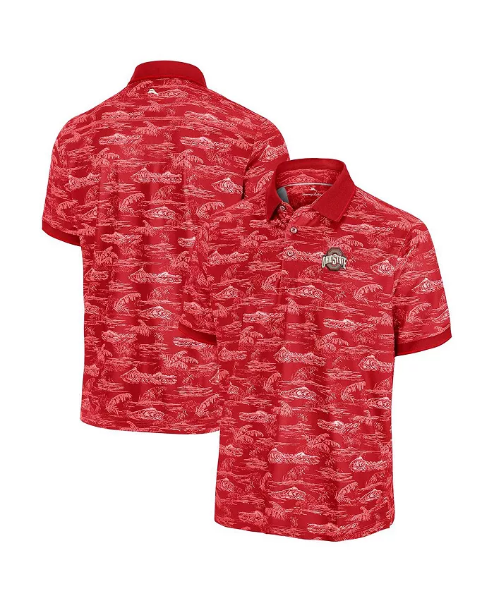 

Мужская поло Scarlet Ohio State Buckeyes Sport Bay View Tommy Bahama