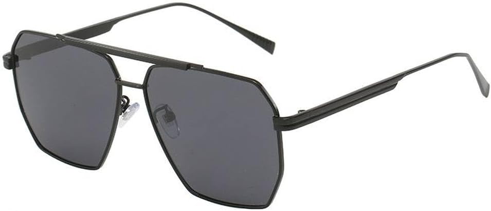 

Металлические солнцезащитные очки 2027 года для мужчин и женщин, модные солнцезащитные очки, стильные очки для вождения, защита от УФ-излучения UV400 MTZJH, Black Gray