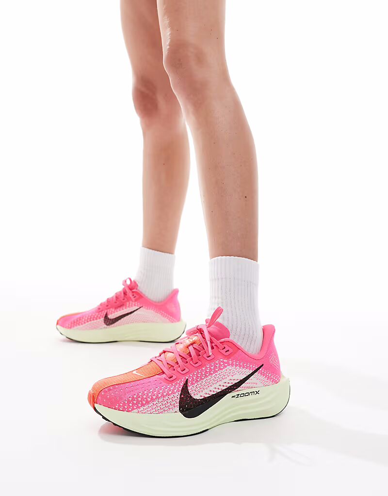 Кроссовки Nike Running Pegasus Plus розового и зеленого цвета — фото 4