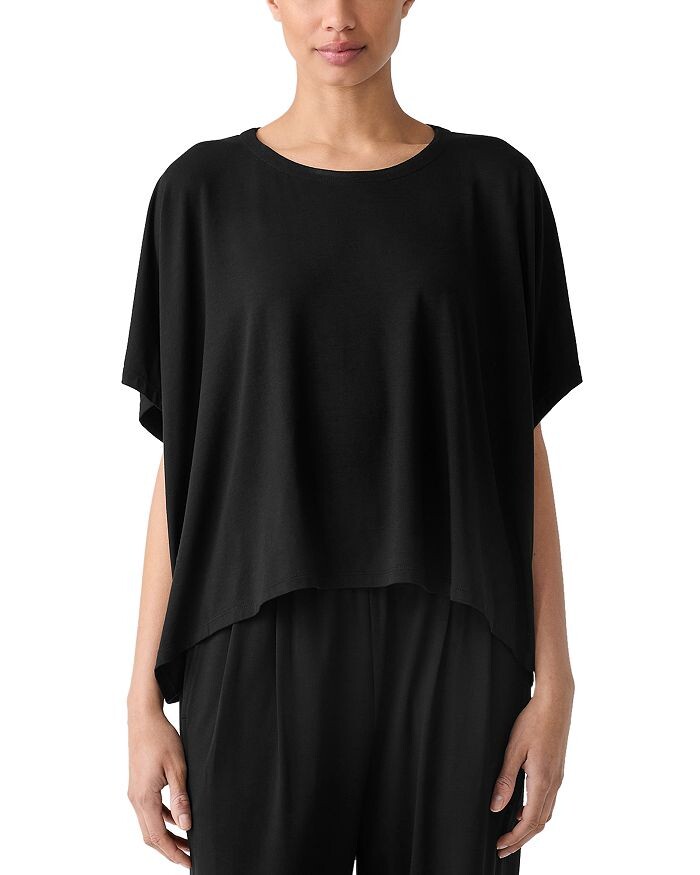 

Объемный топ свободного кроя Eileen Fisher, черный