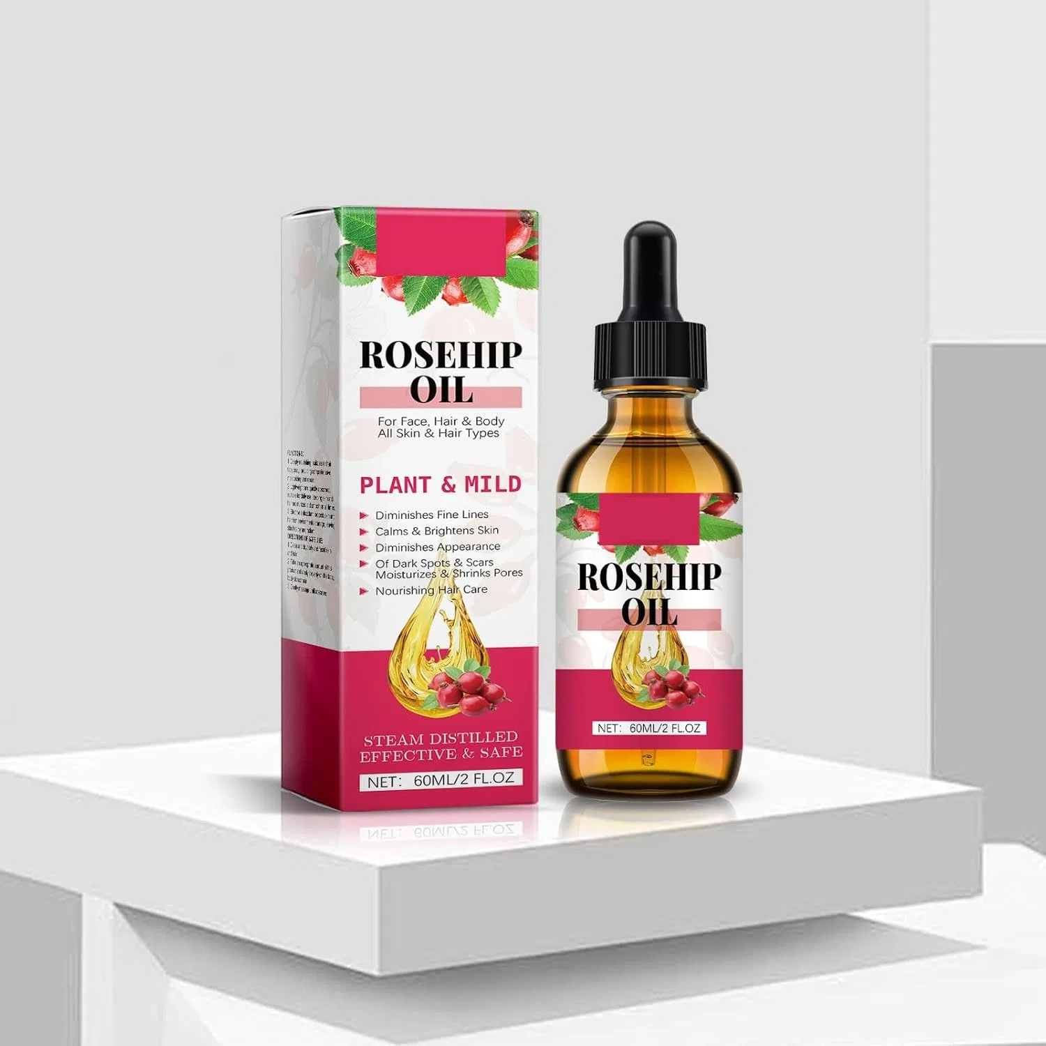 Масло для лица Rose Hip, органическое, холодного отжима, 60 мл