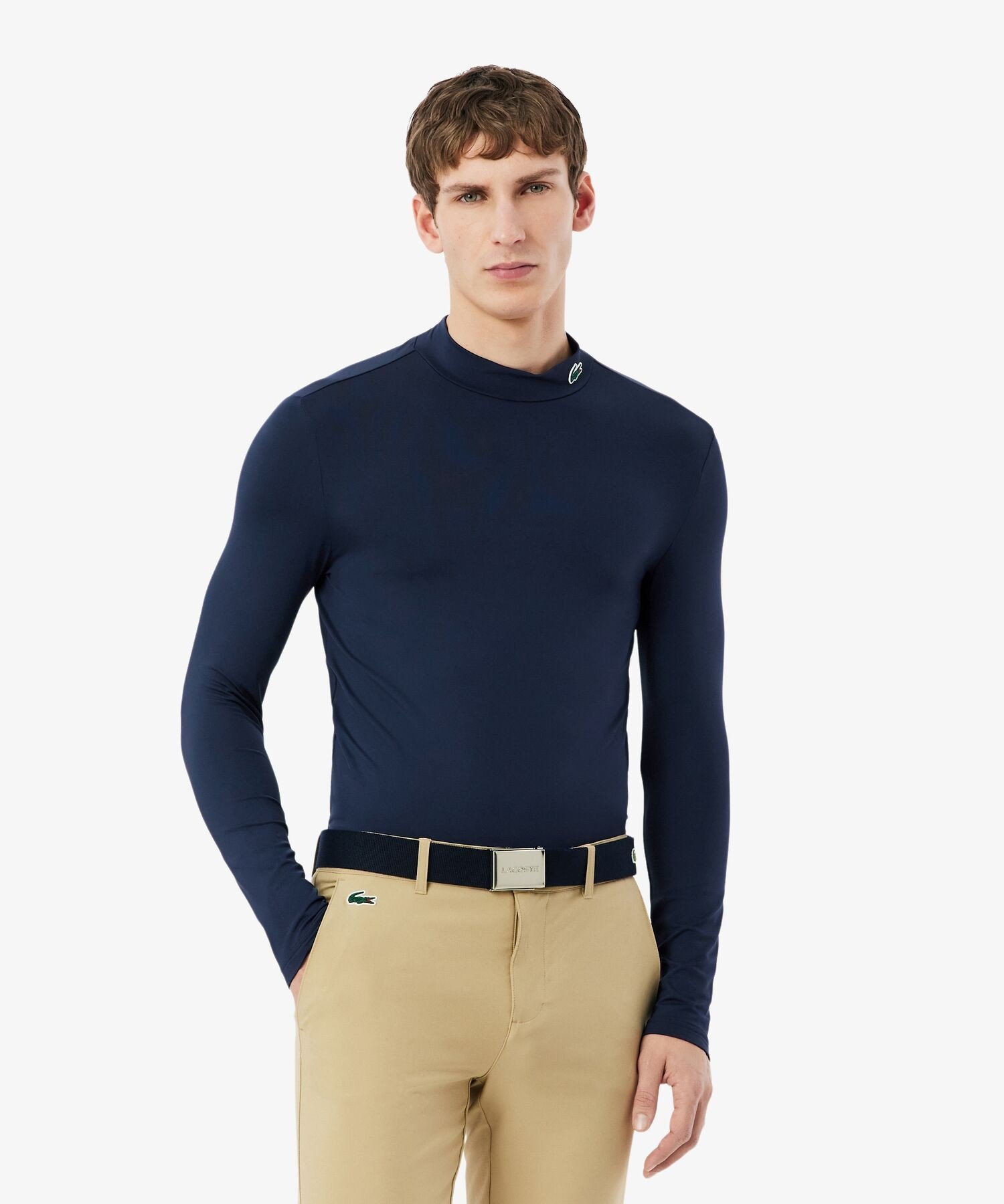 Футболка с высоким воротником Ultra Dry LACOSTE, Navy