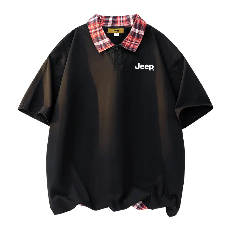 

Поло унисекс со стойкой и умеренно прямым кроем Jeep, черный