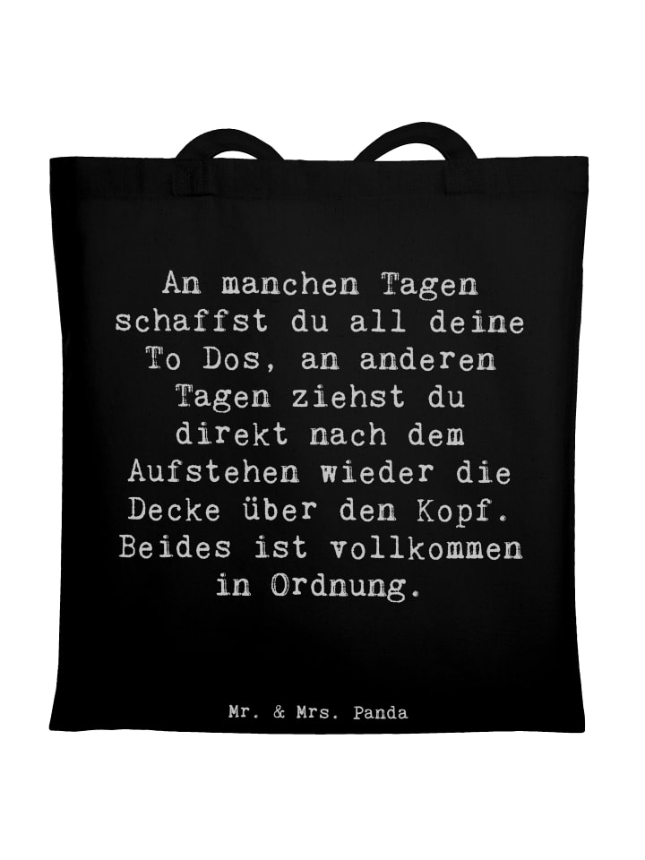 

Mr. & Mrs. Panda Хлопковая сумка с надписью «Мужество в повседневной жизни» черного цвета