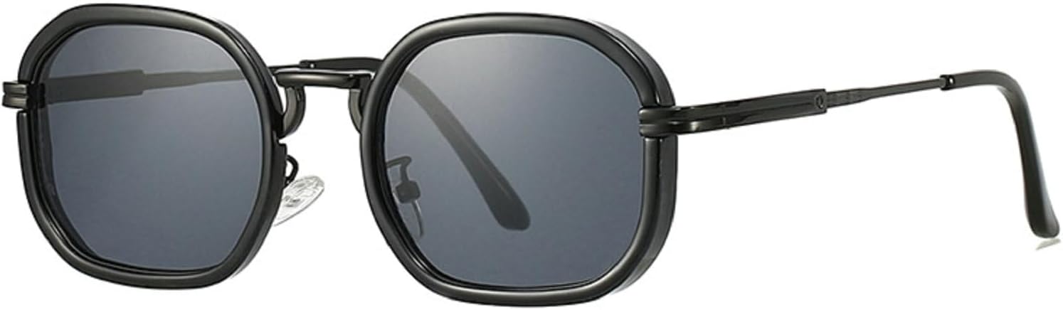 

Ретро металлические женские квадратные солнцезащитные очки, женские очки в стиле Y2K с градиентным переходом, защита от УФ-излучения UV400, модные мужские солнцезащитные очки в стиле панк mincl, Black