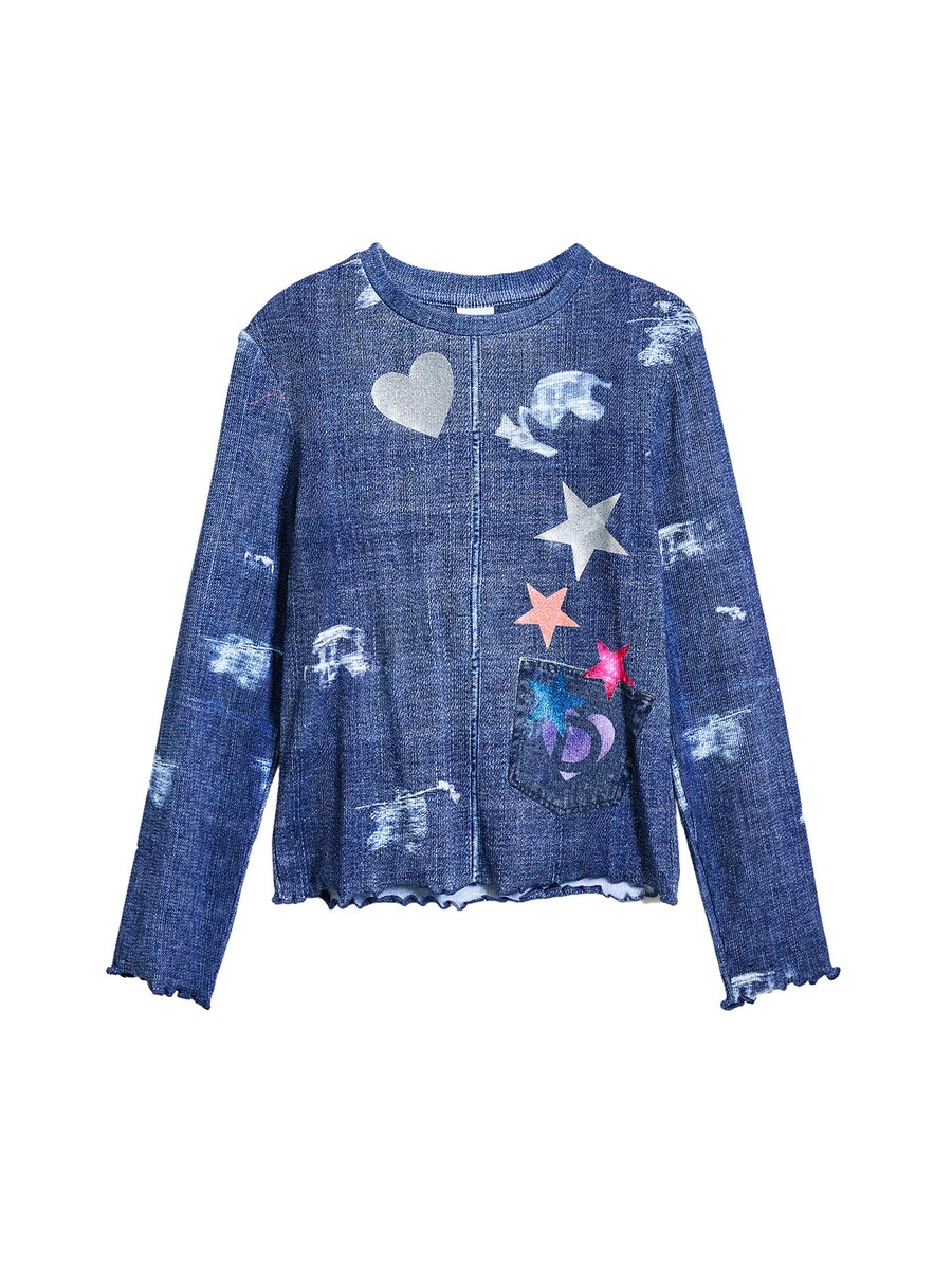 

Рубашка Desigual, синий деним