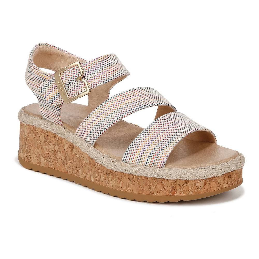 

Женские босоножки на танкетке Dr. Scholl's Ellie, цвет Off White Multi