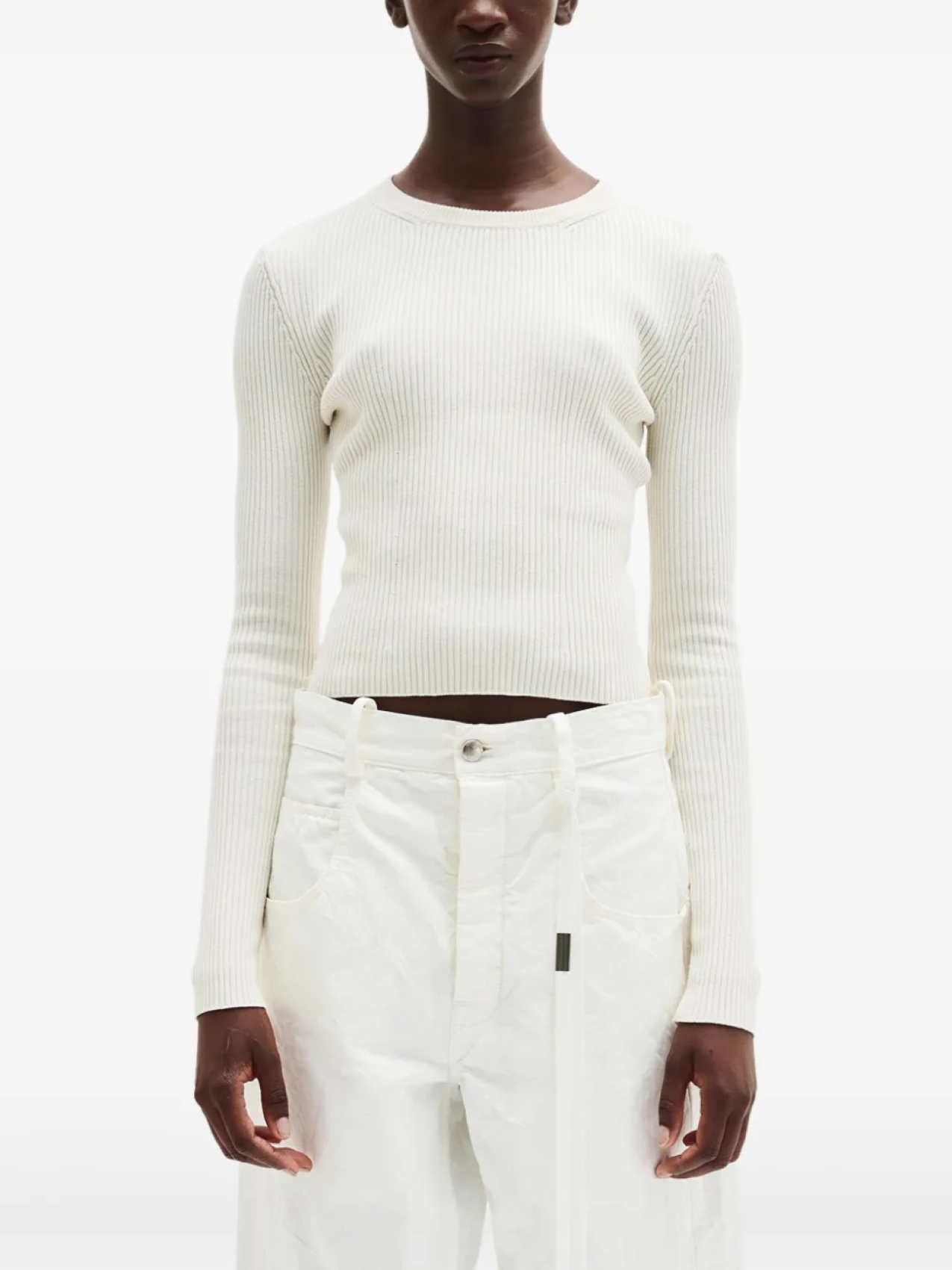 

Ann Demeulemeester укороченный свитер Kati, белый