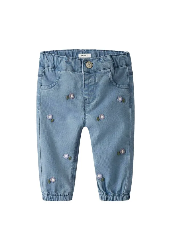 Джинсы приталенного кроя, зауженного кроя. Name It, Denim Blue