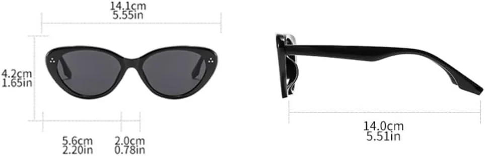 

Винтажные солнцезащитные очки «кошачий глаз» для женщин, ретро-стиль, леопардовый принт, защита от УФ-излучения UV400, модный и роскошный дизайн HHZZYVY, Black-black