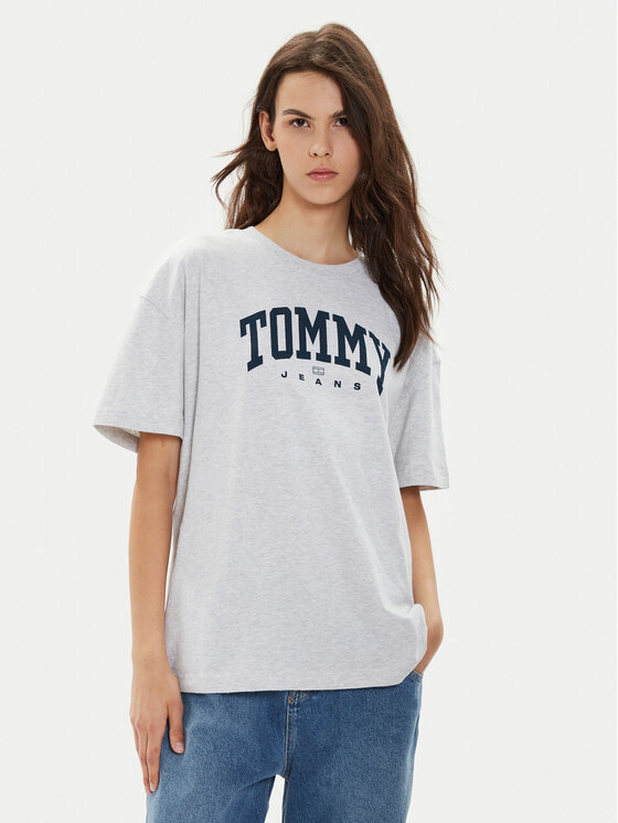 

Футболка оверсайз Tommy Jeans, серый