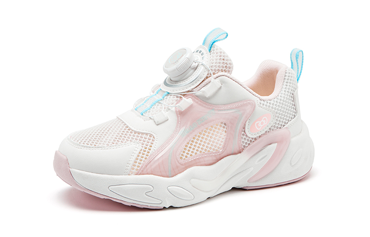 

Sanrio Series Дышащие Быстросохнущие Низкие Детские Беговые Кроссовки Бело-Розовые для Детей 3-7 лет Hello Kitty