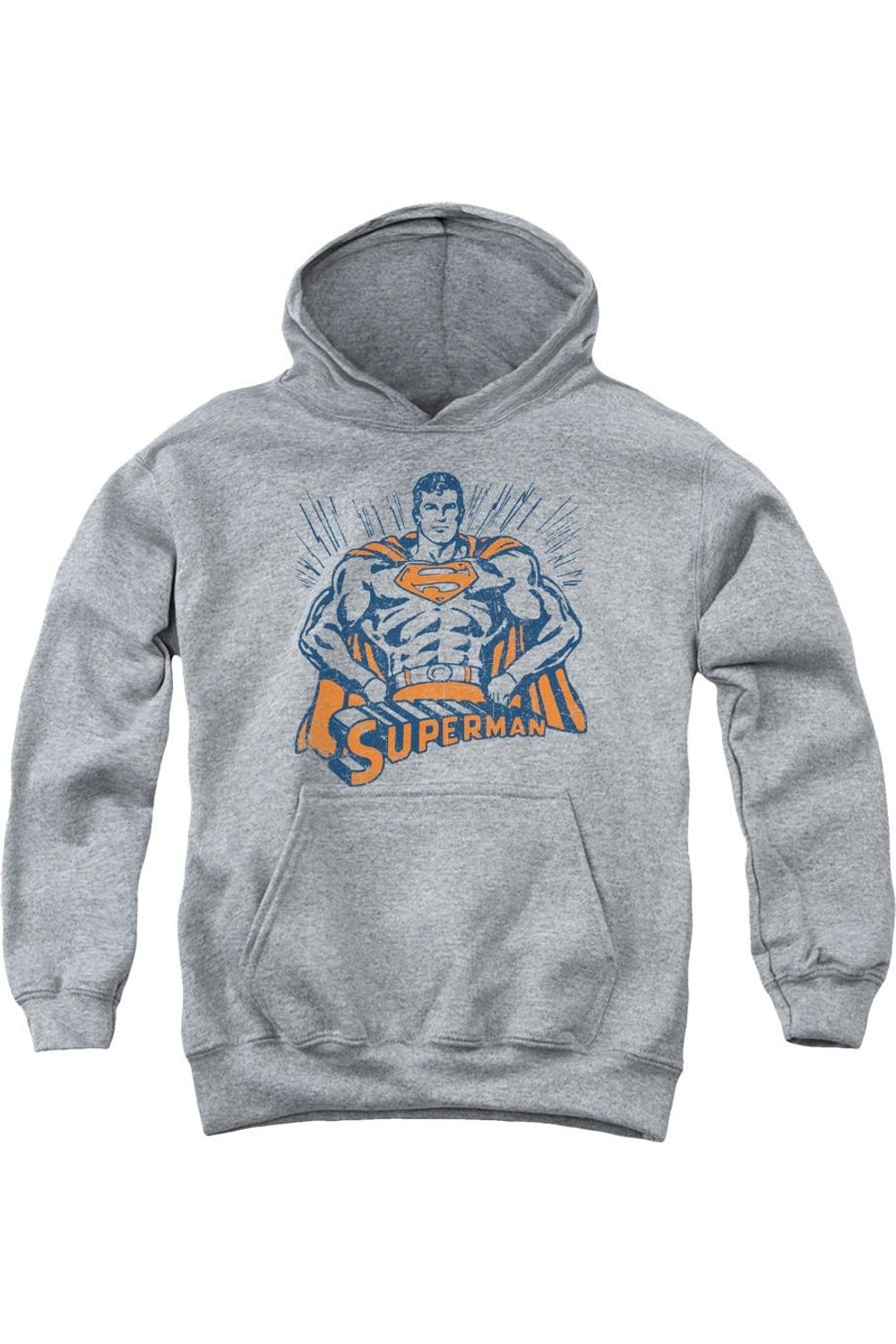 

Супермен винтажный худи с капюшоном для молодежи Gildan, Athletic Heather