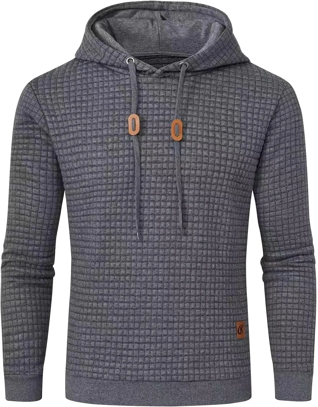 

Мужской худи с капюшоном на шнурке, легкий, slim fit QUNPIU